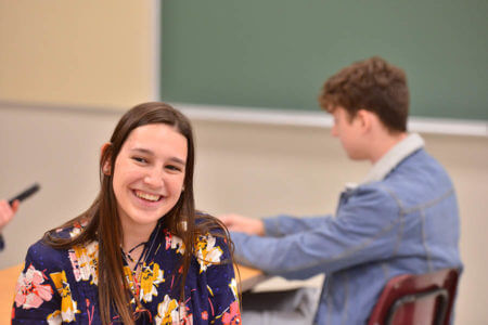 Industrial/Organizational Psychology student in class